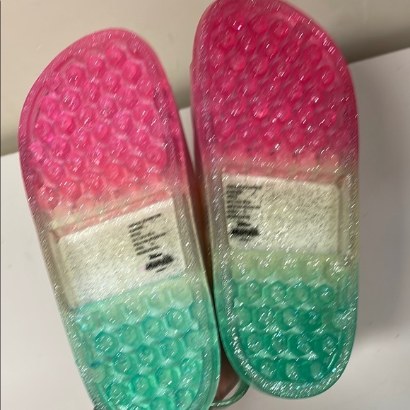 Disney Kids Glitter Sandals - Pink and Green - Picture 4 of 5